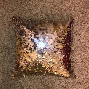 Sequin pillow.